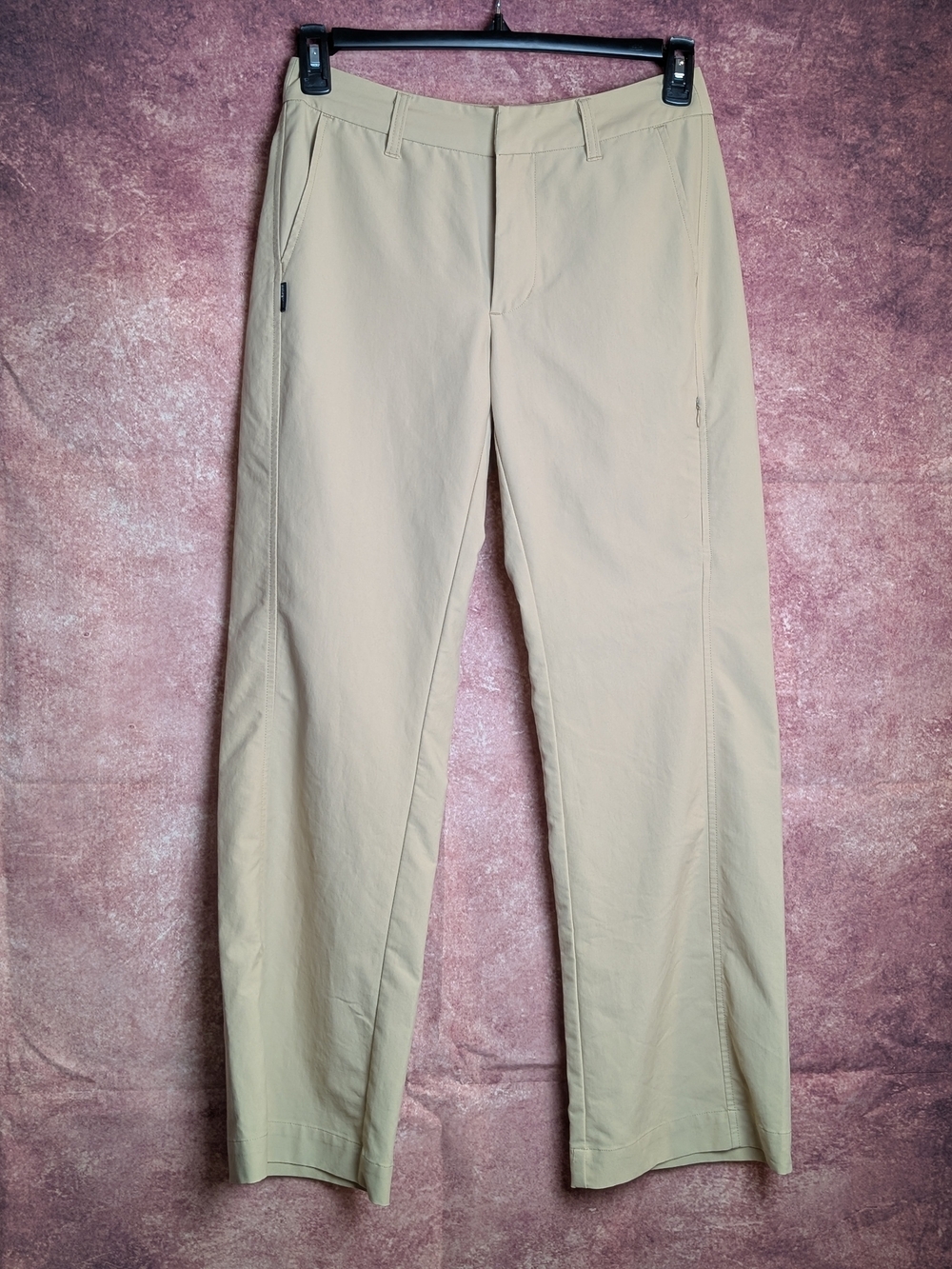 Patagonia Women's 6 Khaki Hiking Travel Pants Straight Leg Zip Pocket